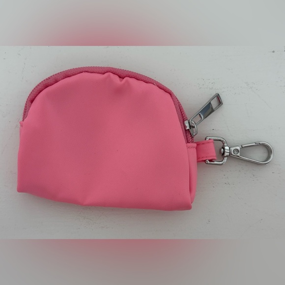 Double Purse Wristlet with Cherry Bag Charm - Dual Yoga Keychain Pouch - Picture 10 of 14
